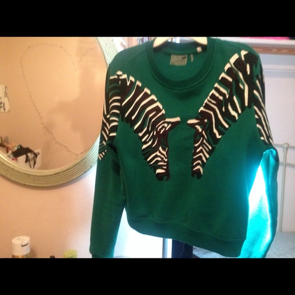 Crop zebra sweater