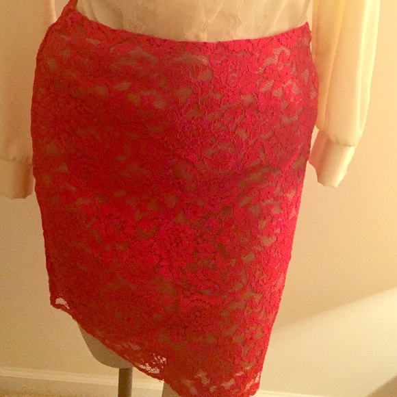 Red Lace skirt