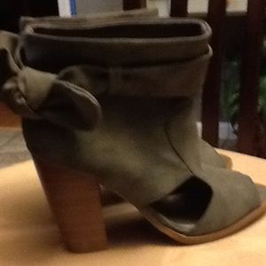 Peep Toe Booties-Never Worn