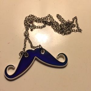 Mood mustache necklace