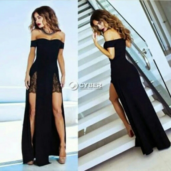 CLASSY DRESS WITH SPLITS - Picture 1 of 1