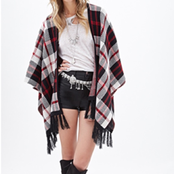 Plaid Poncho