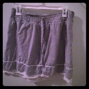 Blue and white stripe sailor inspired skirt