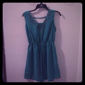 *traded* Turquoise dress with great detailing