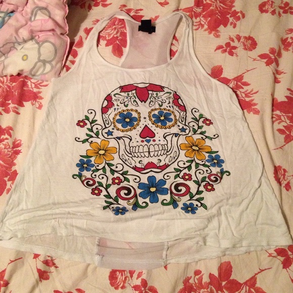 Hot Topic sugar skull tank top
