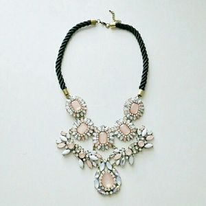 Blush Crystal Luxe Statement Necklace