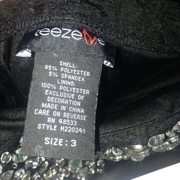 Black Diamond formal strapless dress - Picture 3 of 3