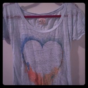 *traded* American eagle heart tee