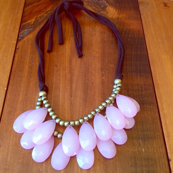 Pink Lucite Statement Necklace