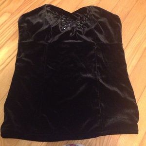 White House Black Market Black Strapless Top