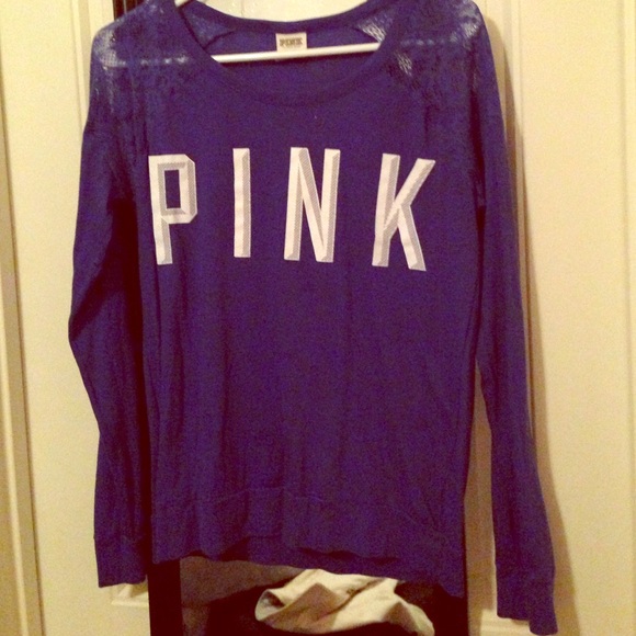 Blue Victoria's Secret Pink long sleeve top