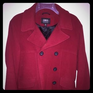 B moss red peacoat