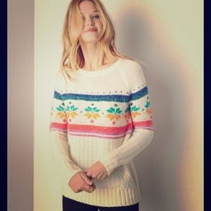 American Eagle white snowflake sweater