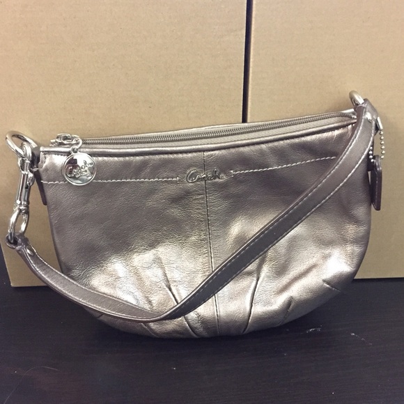 Coach Handbags - Coach metallic bronze shoulder purse