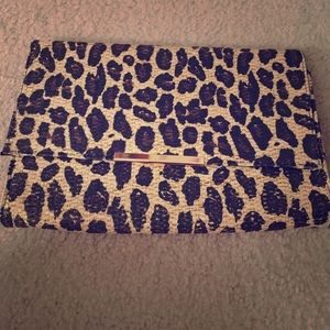 Cheetah print clutch