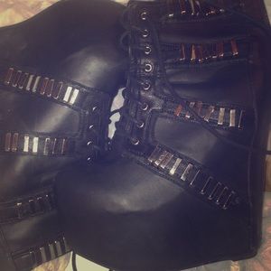 Jeffery Campbell Lace Up Platform Boot Wedges
