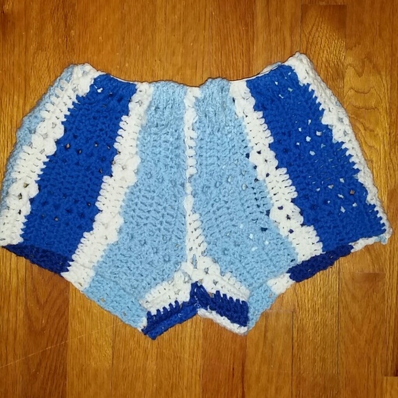 High Waisted Crochet Shorts