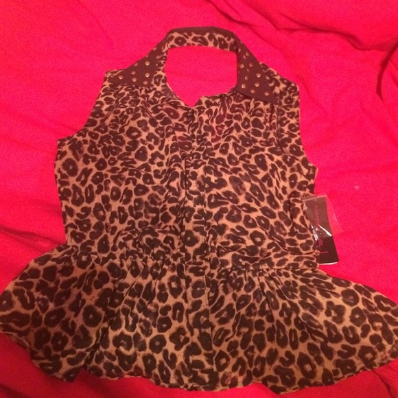 New with tags,Leopard blouse