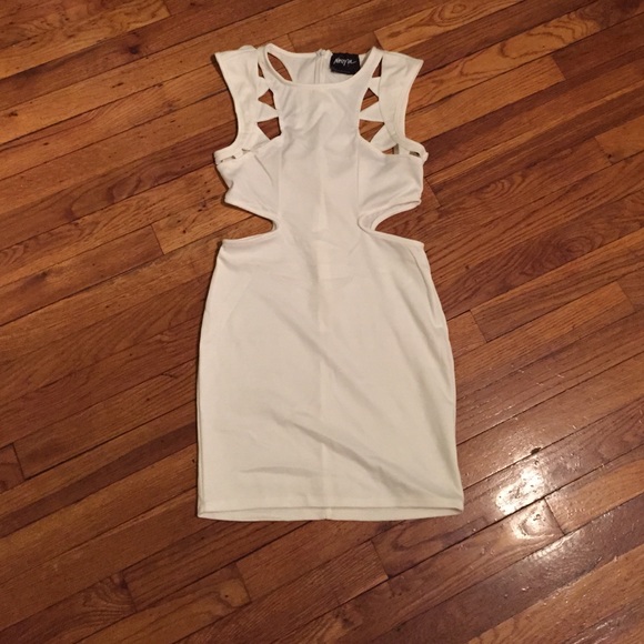White cutout dress