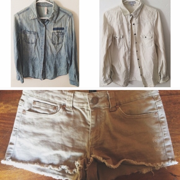 2 jean jacket and shorts Bundle