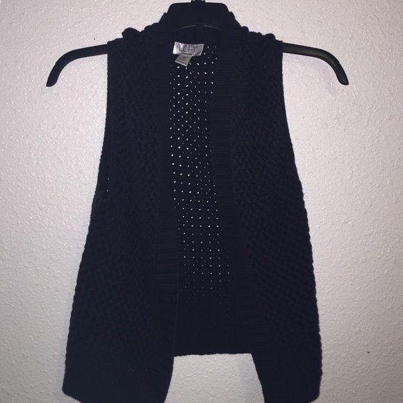 Ann Taylor Loft Black Vest