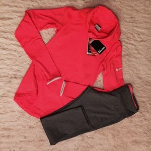 Nike Pro Hyperwarm Top+H&M Sport Leggings