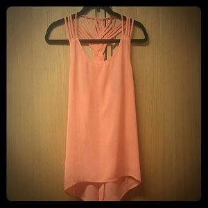 Bright Coral Strappy Back Tank