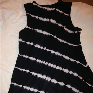 Black and white tie die dress