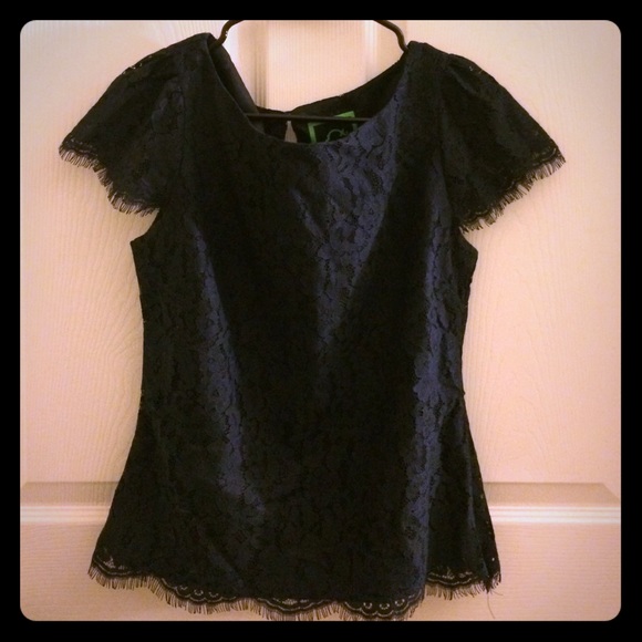 Navy Blue lace top