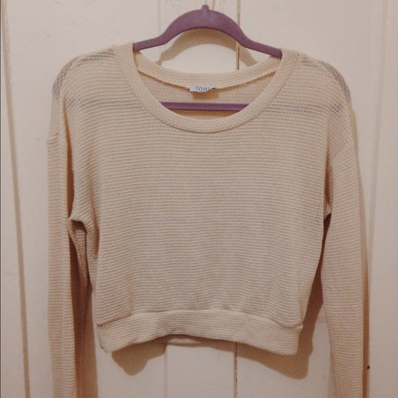 Cream Crop Top Sweater