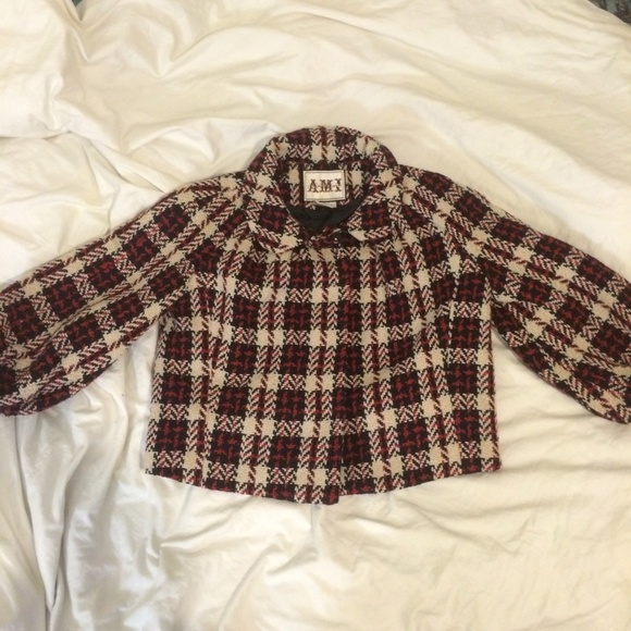 Adorable plaid crop-coat!