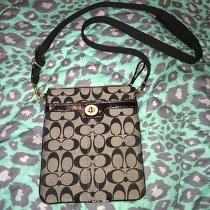 Coach Black and Grey Crossbody Bag
