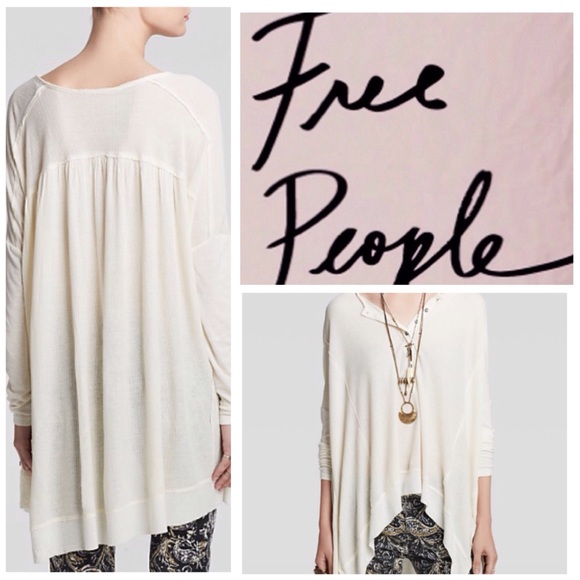 Free People Tops - Free People Ivory Oversized Top.  NWT.