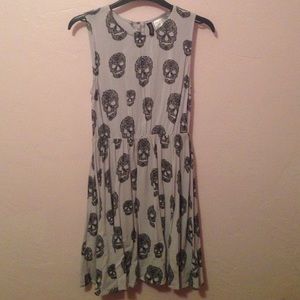 Rose & Skull Fit & Flare dress