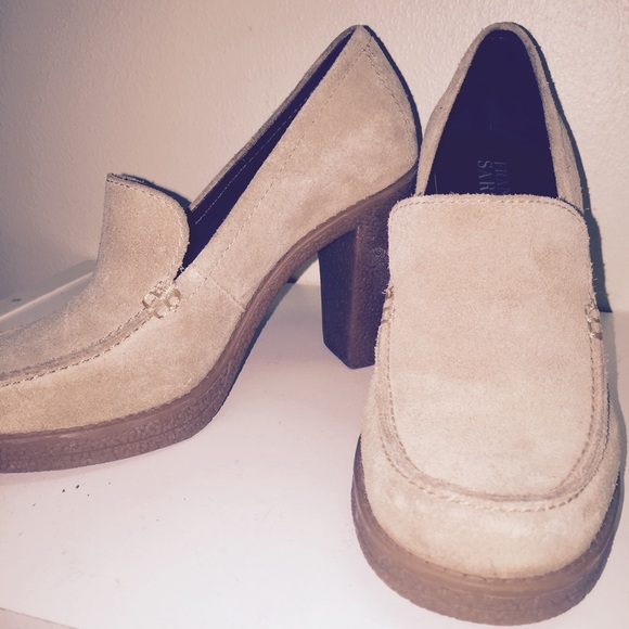 Franco Sarto beige suede loafers 6.5