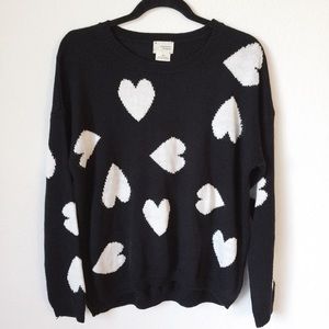 UO Black Heart Sweater