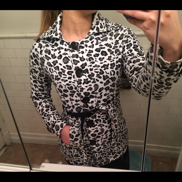 Cheetah Print Peacoat Jacket - Picture 2 of 3