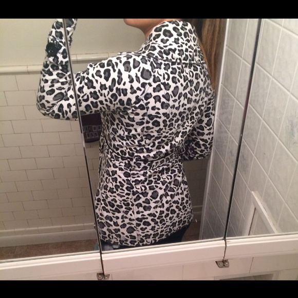 Cheetah Print Peacoat Jacket - Picture 3 of 3