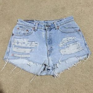Vintage Destroyed Levi Shorts