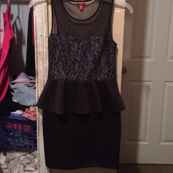 Peplum black dress