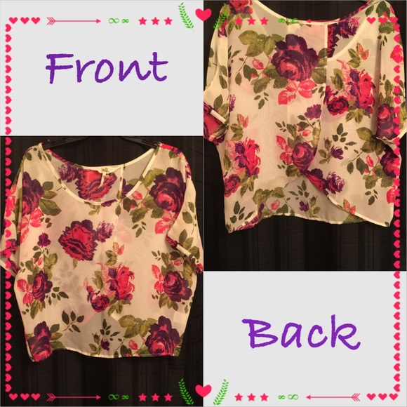 💐Floral hi-Lo Top💐