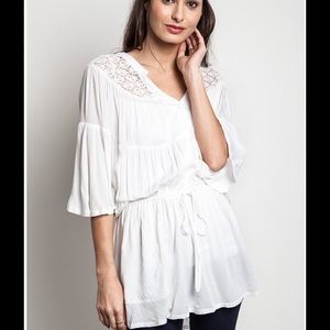 Off white tunic top