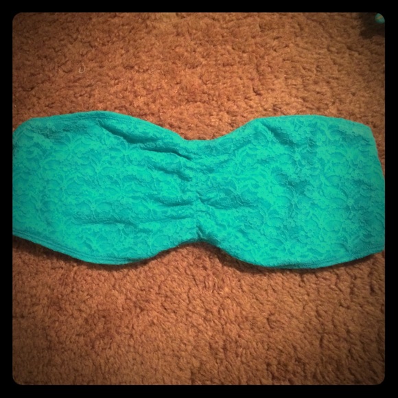 Teal, lace bandeau