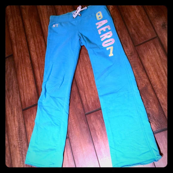 Aeropostale turquoise sweatpants/pajamas small