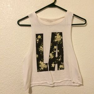 LA Crop Top Muscle Tee