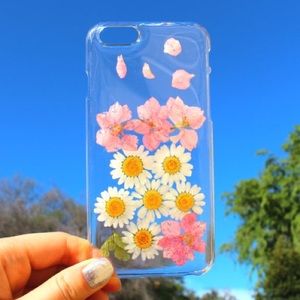 Natural real dried flower case