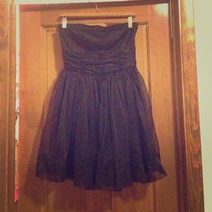 Black tulle strapless dress ❤️