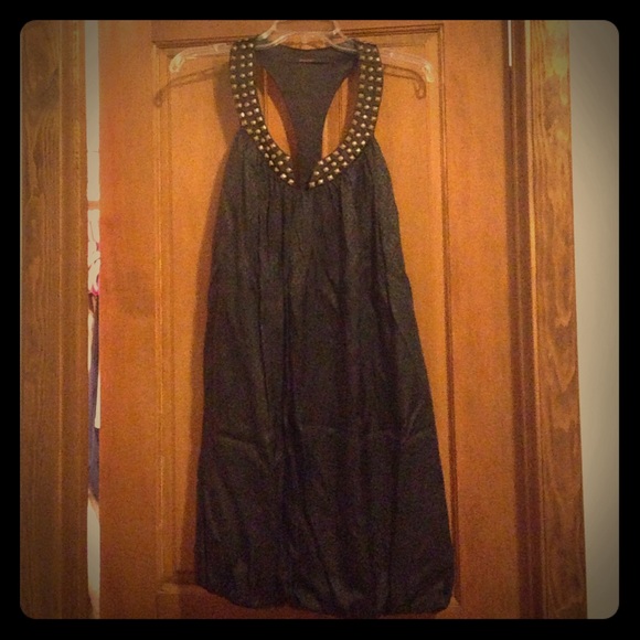 Erica Davies Size 4 Black and Gold Studded Dress - Picture 1 of 4