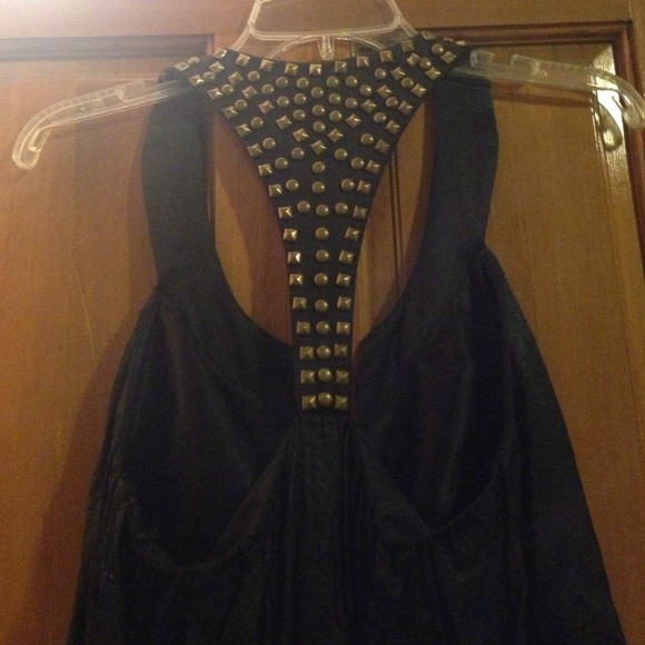 Erica Davies Size 4 Black and Gold Studded Dress - Picture 4 of 4