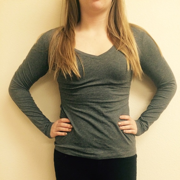 Grey v-neck